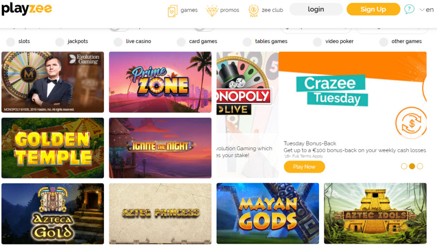 Playzee Casino Games