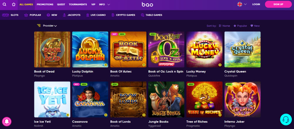 Bao Casino Games