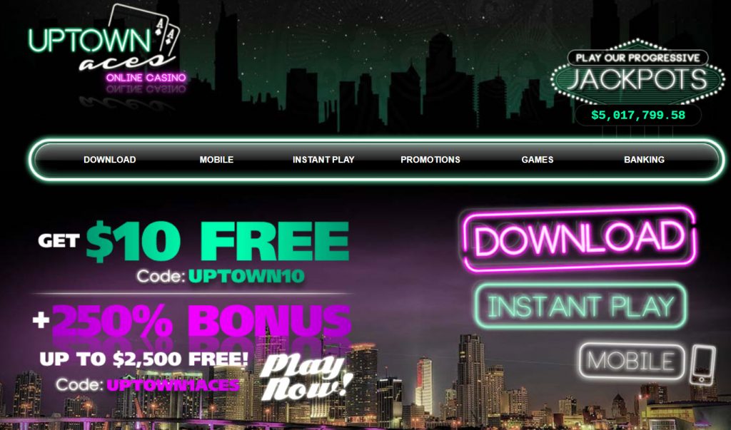 Uptown Aces No Deposit Free Chip UPTown Aces Casino no deposit bonus codes >20 Free Chips