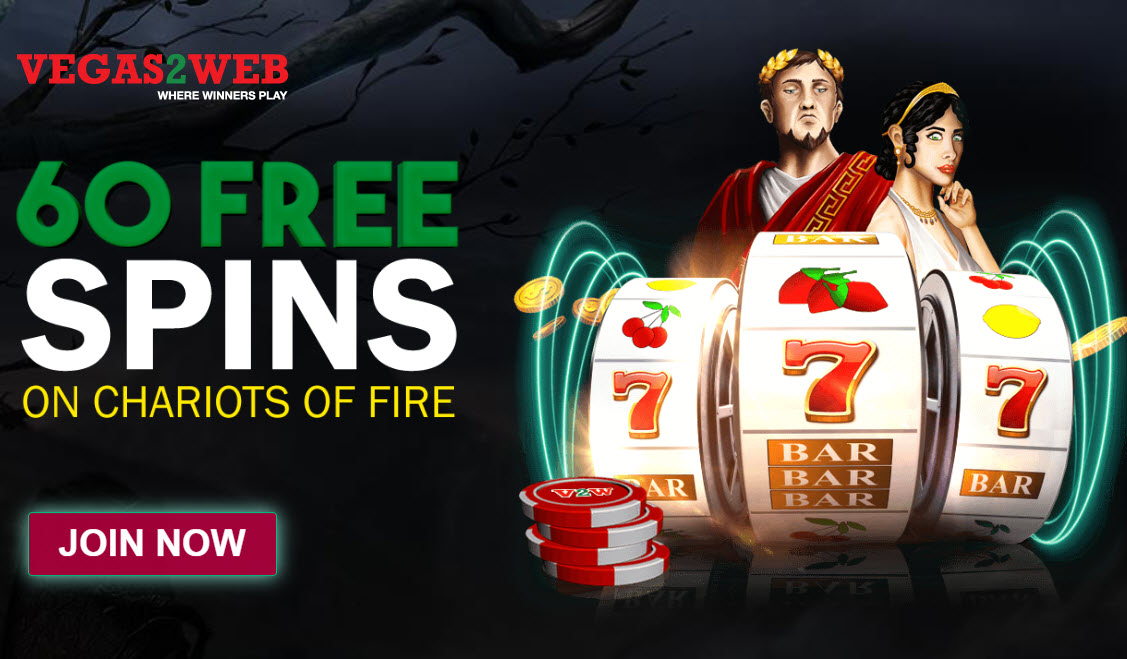 Vegas 2 Web Casino no deposit bonus 60 Free Spins + Review