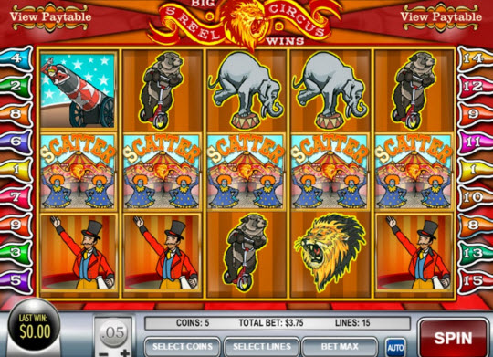 5 Reel Circus Online Slots