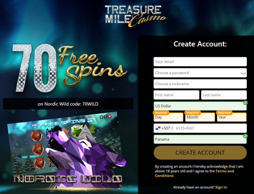 Treasure Mile Bonus Codes