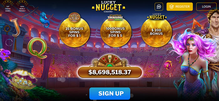 Lucky Nugget Casino $1 Deposit